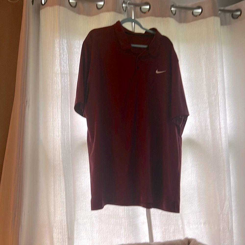 Nike Dri Fit 3XLT Maroon Golf Polo